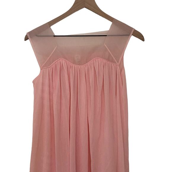 VINTAGE Woman's Size Small Pink Embroidered Sleep Nightgown Set Made In USA - Picture 11 of 16